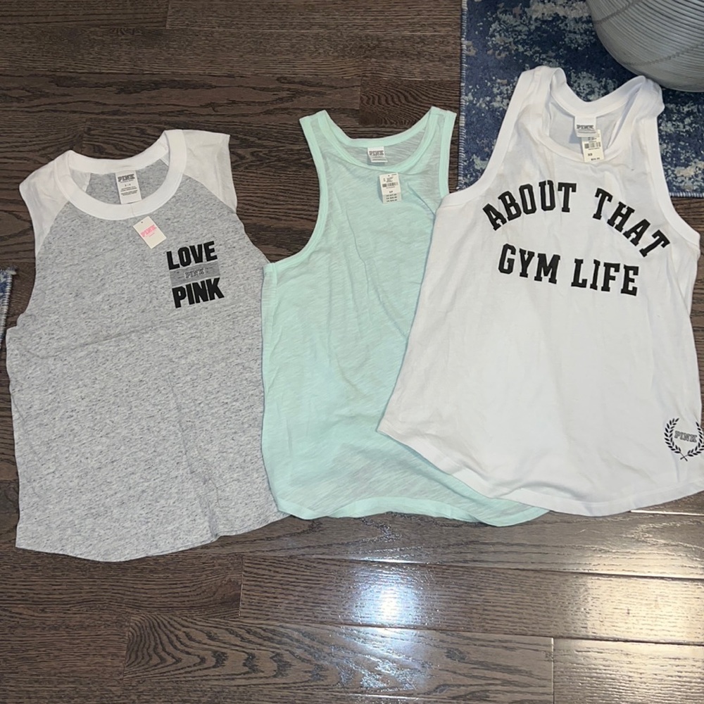 Bundle of 3 NWT VS Pink Tops - 2 Small and 1 XS